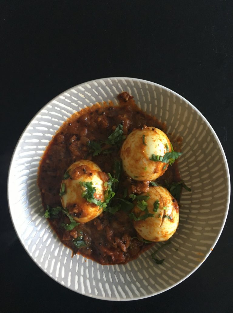 South Indian Style Egg Curry (Keto friendly) - Kitchening About