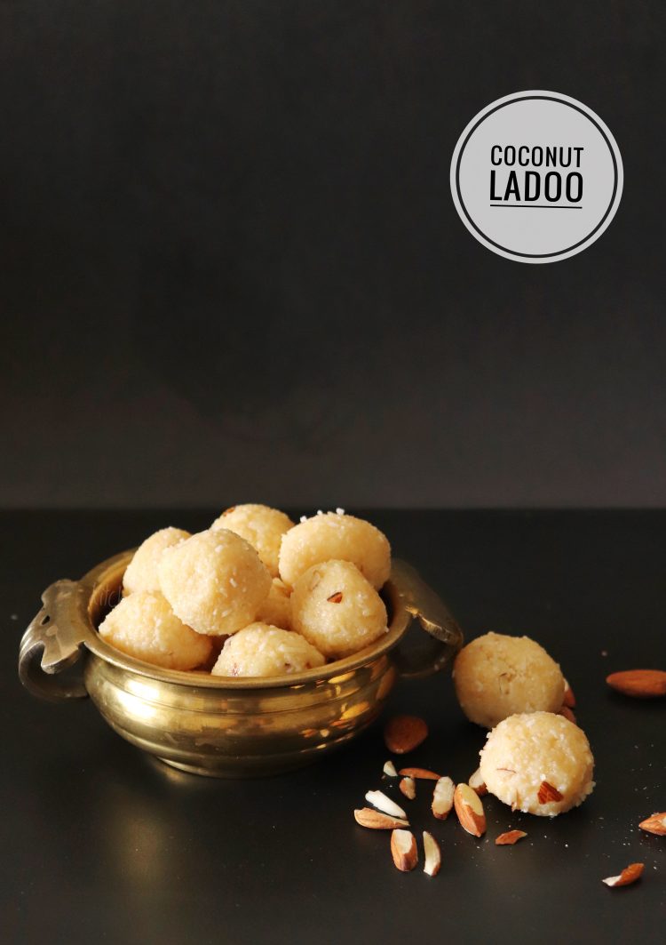 Coconut Ladoo with Almonds